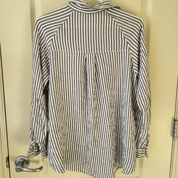 Stripe Button Blouse Small - Picture 2 of 2